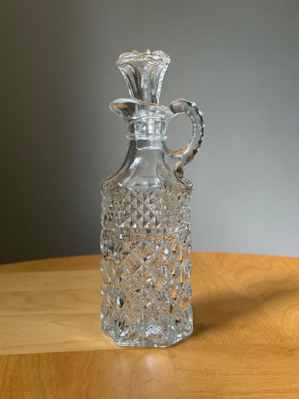 Wexford Glass Vintage c1960s Oil & Vinegar Cruet Decanter by Anchor Hocking